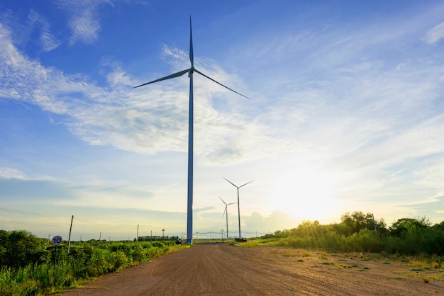 Wind turbine in the field