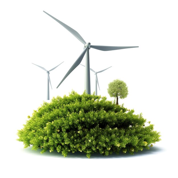 Photo wind turbine illustration