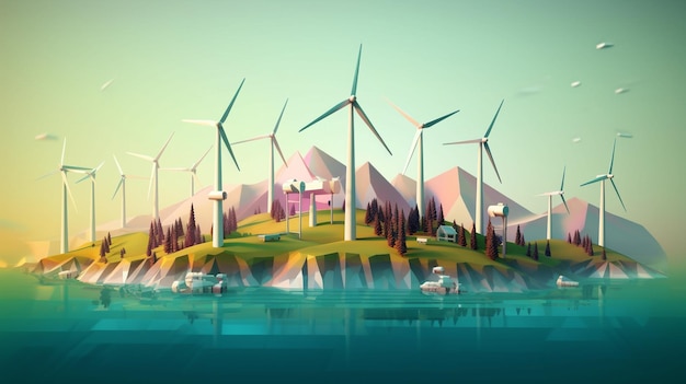 Wind turbine illustration