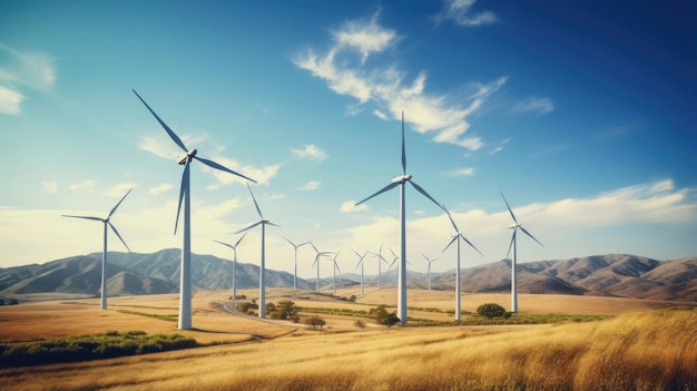 Wind turbines in the countryside