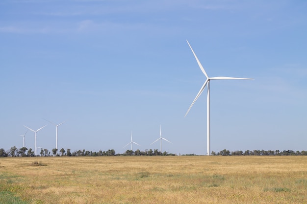 Wind turbines landscape