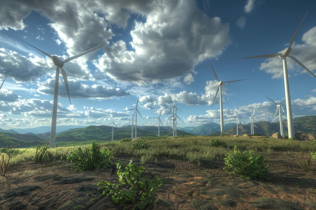 wind turbines in the Oiz eolic park