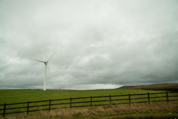 Фото Ветряные турбины на поле против неба