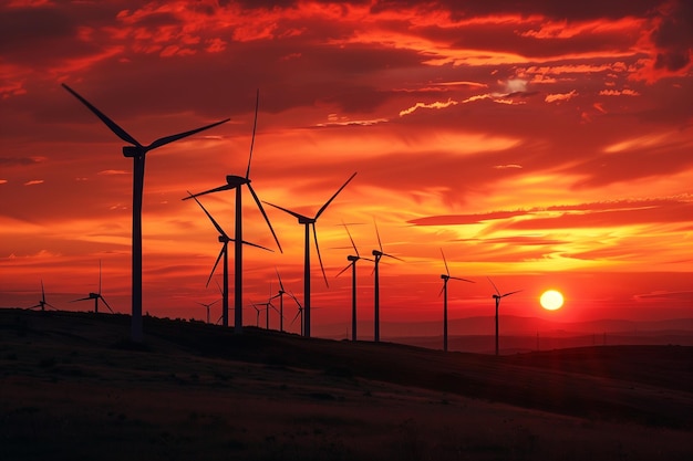 Foto turbine eoliche ferma energetica a mulino eolico