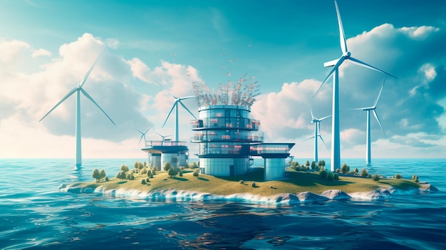 Windenergie en hernieuwbare energie concept generatieve AI