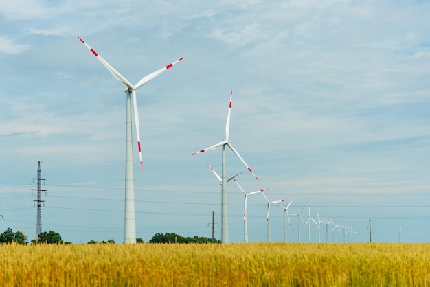 Windgeneratoren in een tarweveld Ecologie Energietechniek Zomer 2022 Alternatieve energie