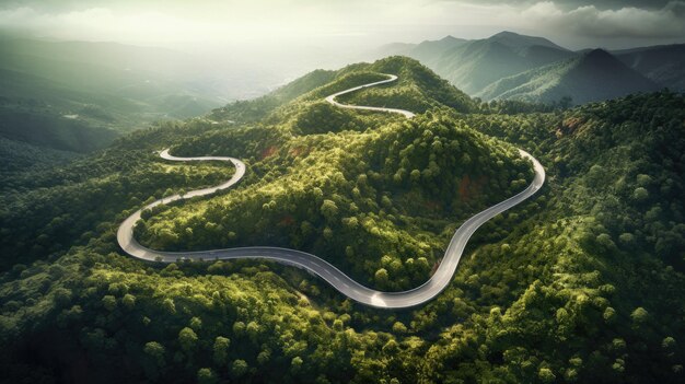 winding road in the mountains