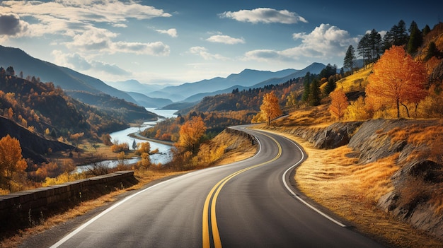 winding road in the mountains