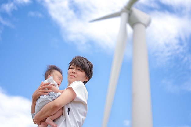 Windmill and Baby