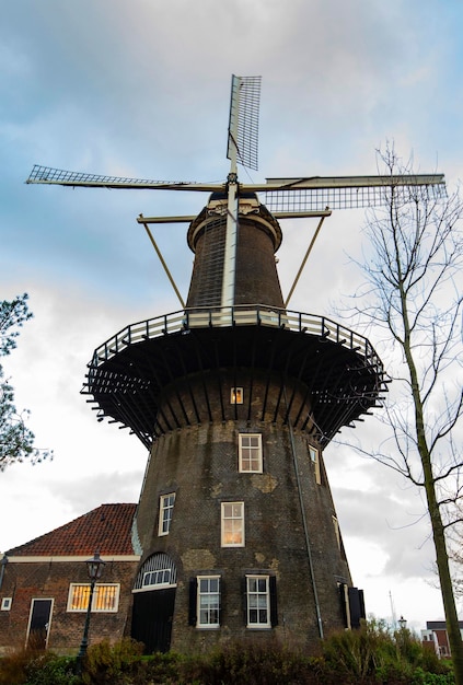 A windmill in the city of Leiden