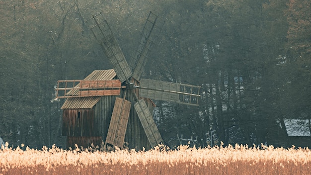 Windmill in the Complex of National Muzeal Astra, Sibiu, Romania