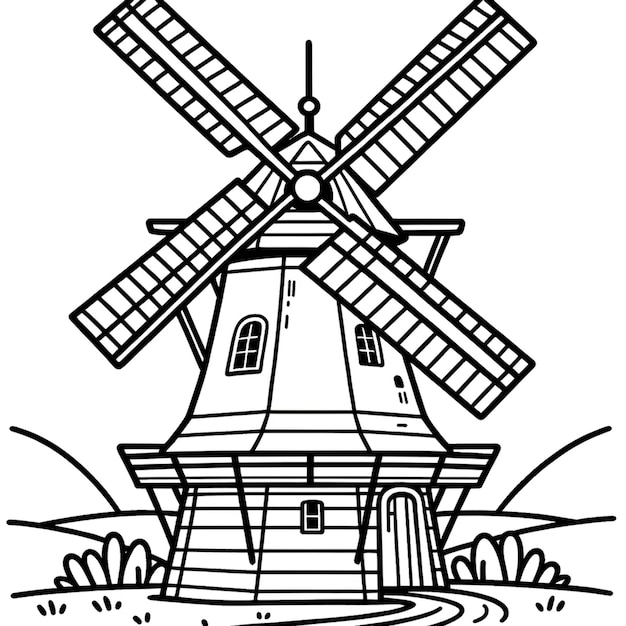 Изображение ветряной мельницы