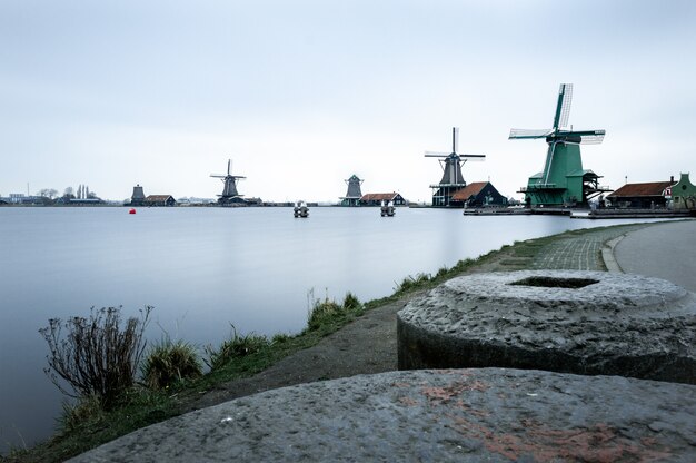 Windmills on the river