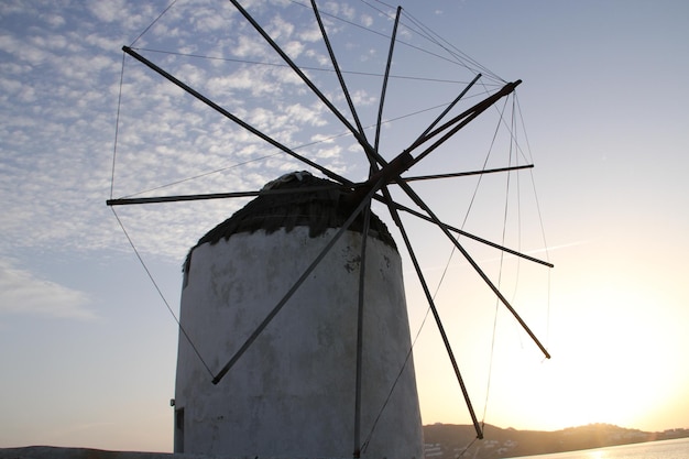 Windmolens op het eiland Mykonos, Griekenland