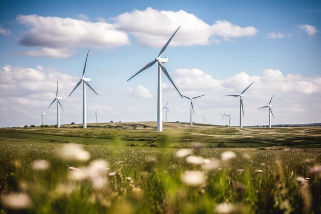 Windmolens voor elektriciteitsproductie Generatieve AI