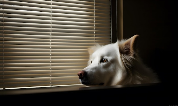 window blinds dog Privacy