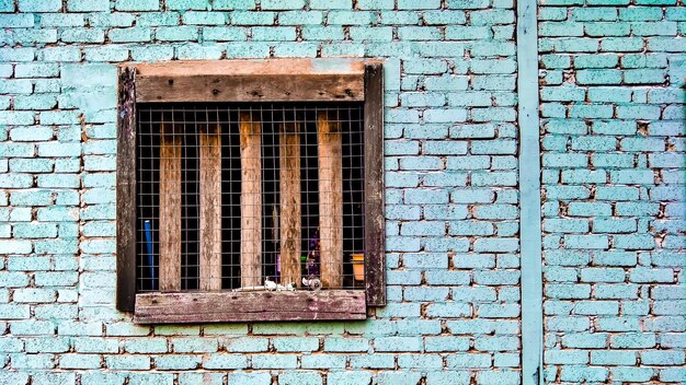 Window on brick wall