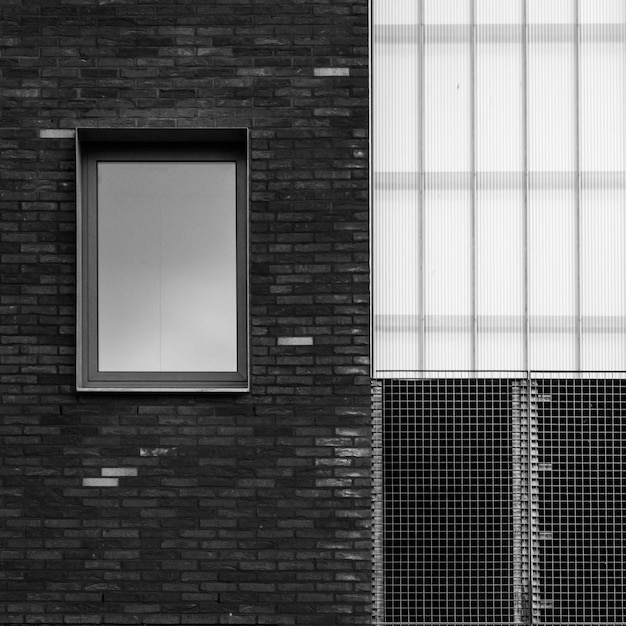 Photo window of brick wall