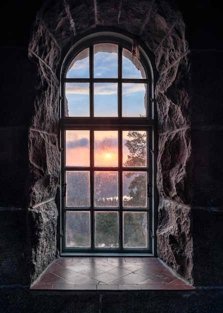 Photo window in building