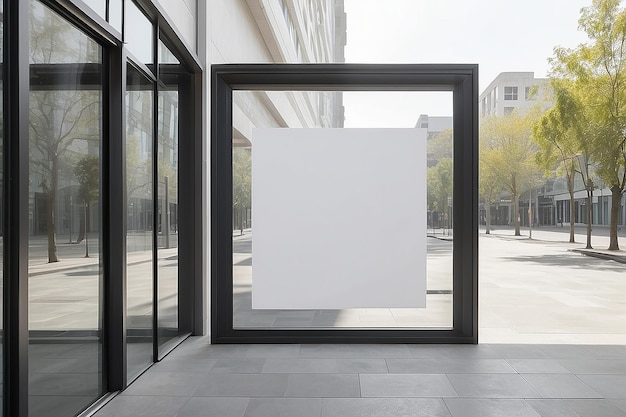 Мокет витрины с пустым белым пустым пространством для размещения вашего дизайна