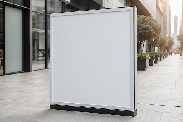 Window Cling Sign Mockup with blank white empty space for placing your design