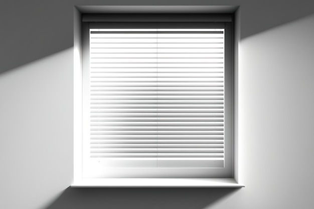 Window covering Inside of an element room Jalousie on a horizontal window filled in closed jalousie template Privacy notion