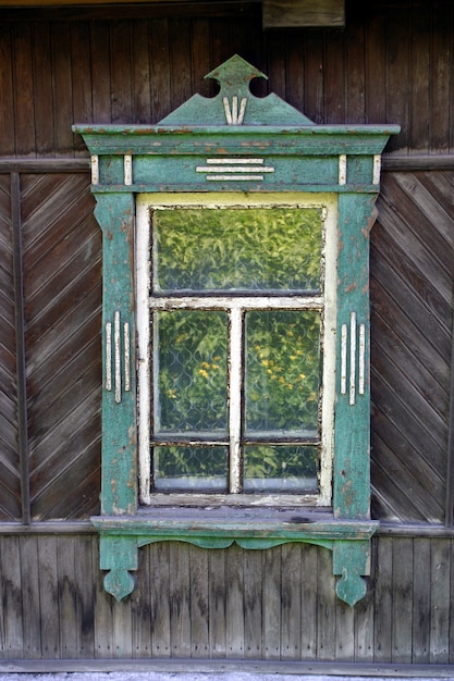 Photo window of an old house.