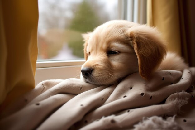 Window Puppy A Picture of Cozy Bliss