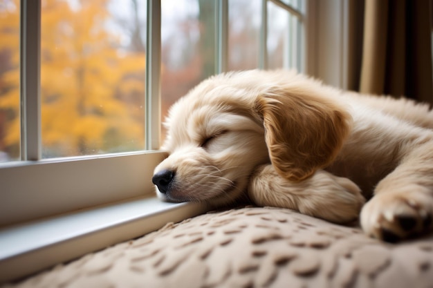 Window Puppy A Picture of Cozy Bliss