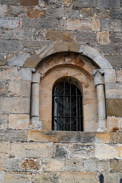 Window of the Romanesque church of the Assumption in Villamonico.