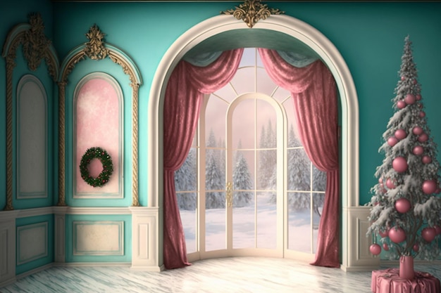 A window in a room with a snowy scene