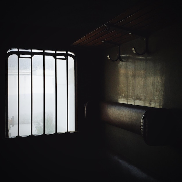 Foto finestra di un treno d'epoca