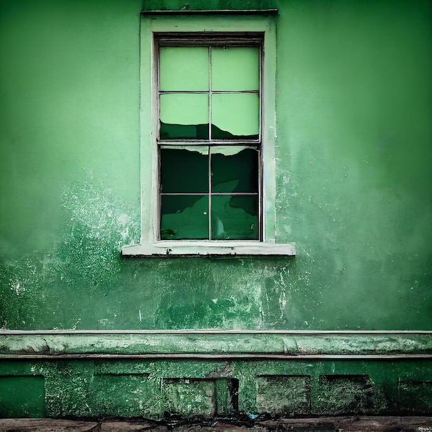 Window in wall of an old building