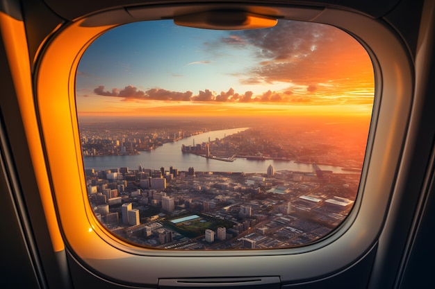 Window Wanderlust Skyline Gems Capture major city skylines from plane window revealing iconic la