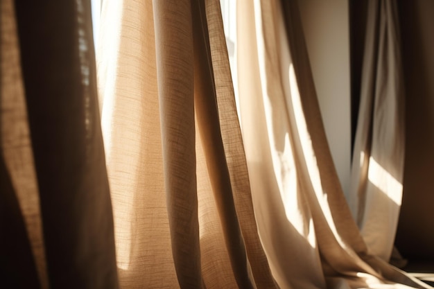 A window with a curtain that says'the sun is shining'on it