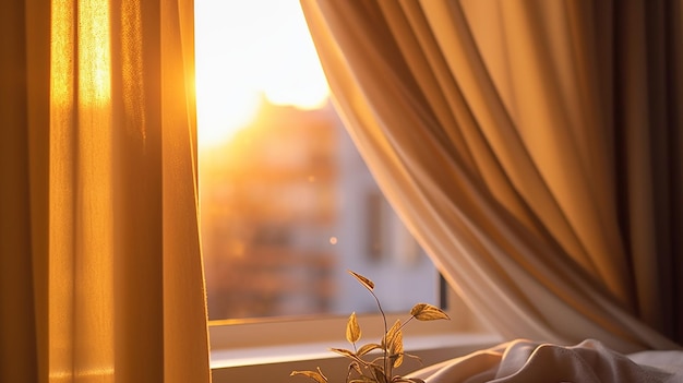 A window with a plant in it