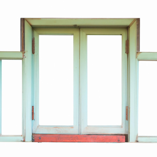 A window with a wooden frame