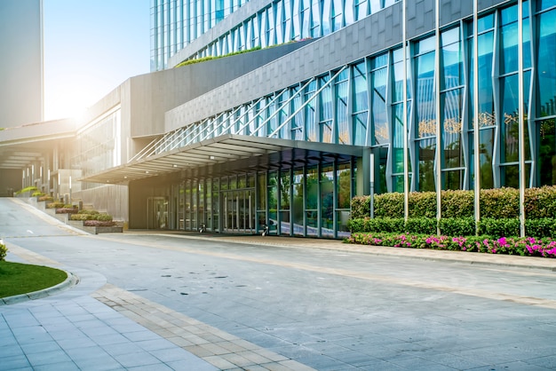 Photo windows of business building