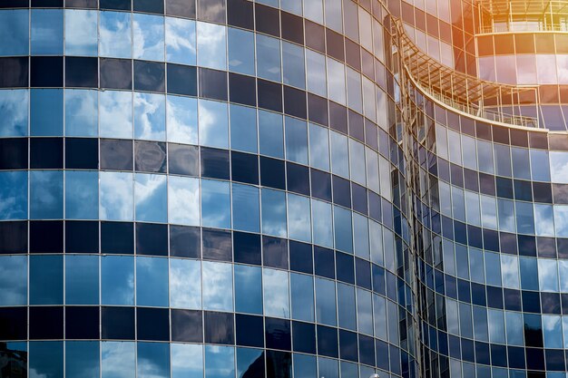 Windows office building for background. detail of a skyscraper