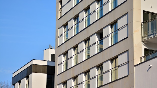 the windows on the side of a building are visible.