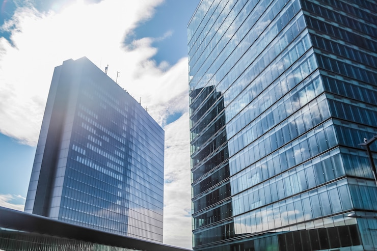 Photo windows skyscraper business office