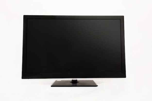 Monitor tv led parabrezza isolato su sfondo bianco