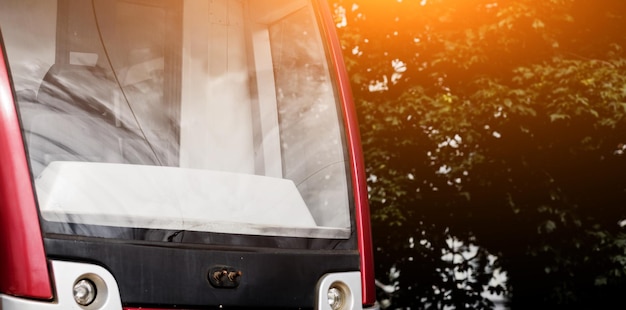 Windshield of public transport