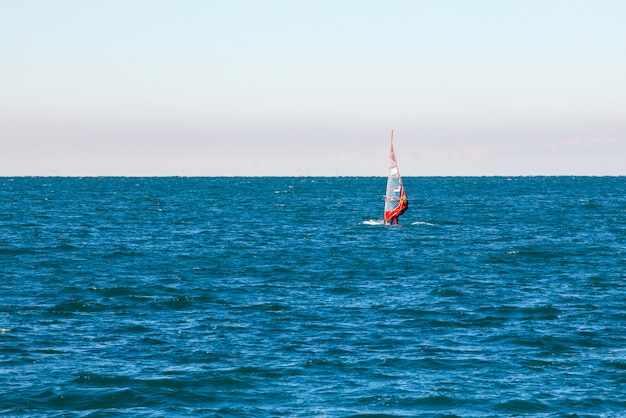 Windsurfer in the trieste sea