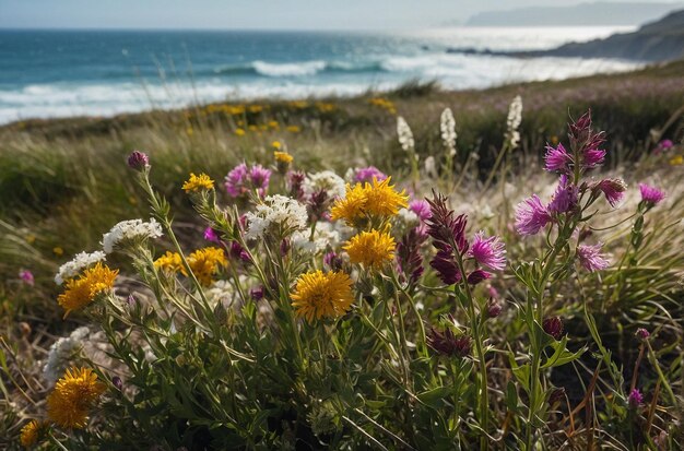 Windswept Wonders Coastal Wildflower