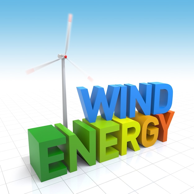 Foto windturbine en 3d 