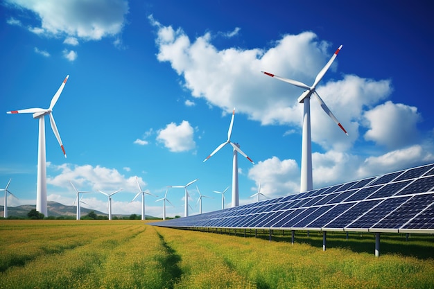 Windturbine in het veld generatieve ai