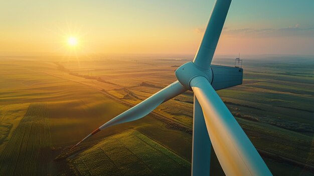 Foto windturbine in het veld