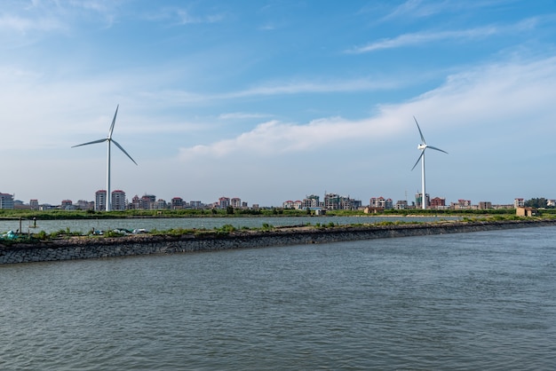 Windturbine midden op zee