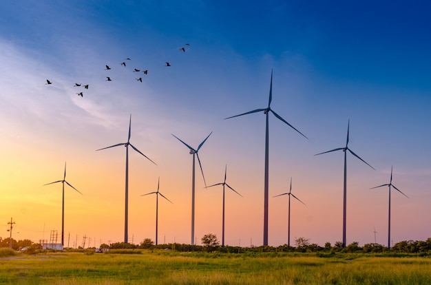 Windturbinenergie groene ecologische energieopwekking.